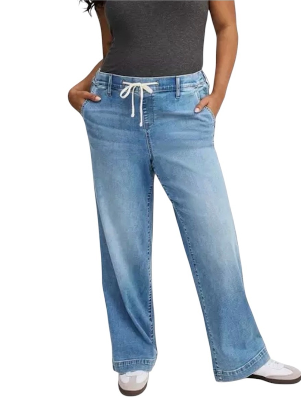 Torrid weekend wide leg jeans halo blue Stretch Soft Denim Pants Sz 3 Tall 3X